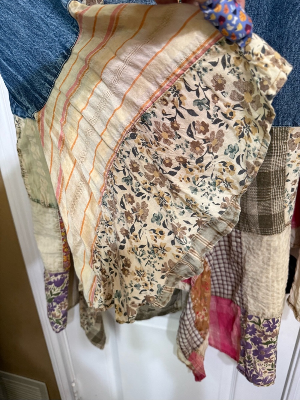 H250 NWT Young Threads L ptp22 Boho Patchwork Kimono Jacket - Multi - Picture 3 of 10